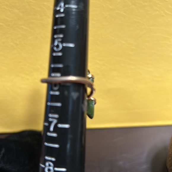 Sarah Coventry Adjustable Ring Jade Stone - Picture 6 of 7